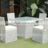 5Pcs Model Style Outdoor Dining Furniture in White 2012 thumbnail-1