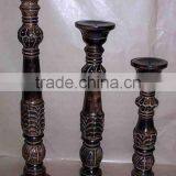 Wood Candle Holder Set,Designer Wooden Candle Holder Set thumbnail-1