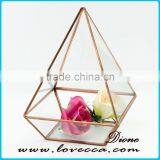 Indoor Plant Greenhouse Rose Gold Frame Hanging Glass Geometric Terrarium thumbnail-1