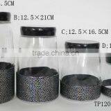 Black Plastic Sleeve Cylinder Food Grade Glass Jar thumbnail-1
