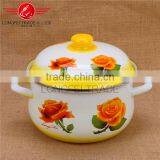 773DBL Turkey Enamel Pot 5pcs Enamel Cookware Cassrole With Flower Design thumbnail-2