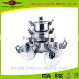 5pcs Stainless Steel Soup Pot Set With Plastic and Removable Handle thumbnail-1
