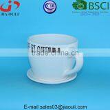 Cup of Flowers With Saucer Ceramic Cup Flower Pot thumbnail-4