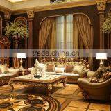 Luxurious European Designed Golden Upholstery Sofa Set, Exquisite Handmade Classic Couches for Villa BF12-05254d thumbnail-4
