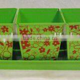 Metal Flower Planter With Tray thumbnail-1