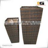 Square PE/Plastic Rattan With Liner Deco Planter thumbnail-2