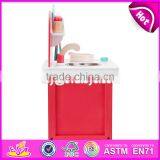 New Design Children Play Kitchen Set Wooden Pretend Play Toys for Kids W10C285 thumbnail-3