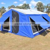 Outdoor folding portable waterproof heavy polycotton camper trailer tent