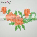 New Applique Professinal Embroidery Flower Patches Embroidery Patch For Clothes WEF-755 thumbnail-3
