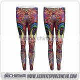 2017Hot Style Customized Sublimated Printing High Waisted Yoga Leggings thumbnail-4