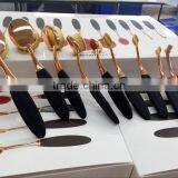 New Professional 10 Pcs Soft Oval Toothbrush Design Makeup Brush Sets Foundation Brushes Cream Contour Powder Blush Conceal thumbnail-2