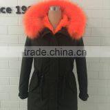 Lady Color Fur Hot Pink Coor Multi Color Parka thumbnail-3