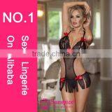 2015 High Quality Hot Sales Sexy Teddy Lingerie Hot Sexy Girls Babydoll Charm Women Sexy Teddies thumbnail-1