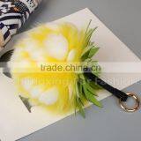 CX-R-47 New Design Promotional Fur Ball Car Keychain Fox Fur Pompons thumbnail-1