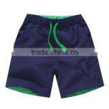 Navy Blue Drawstring Contrast Inner Band Board Shorts for Men thumbnail-2