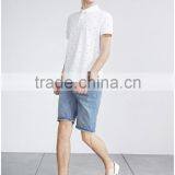 Men's White Polka Dot Printed Softextile Polo Shirt thumbnail-2