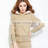 OEM Wholesale Cotton Fleece Slim Fit Lightweight Tracksuit Women With Hood Latest Design Tracksuit Women thumbnail-2