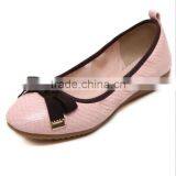 Zm50194b Flat Lady Shoes With Bowknot Wholesale Pure Color Plus Size Shoe thumbnail-4
