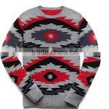 Long Sleeve Round Neck Cotton Pullover Southwestern Knitted Pullover Men Sweater thumbnail-4