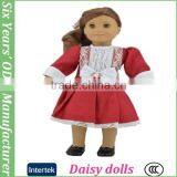 Orchid Colored Satin Long Sleeved Doll Dress thumbnail-1