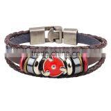 XP-LB-2177 Newest Cuff Genuine Fashion Leather Wrap Bracelet