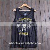 Custom logo mens sleeveless vest printing design summer vest