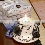 Musical Note Design Tea Cup Candle From The Love Notes Favor Collection thumbnail-1