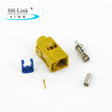 Fakra K Female Crimp Connector Straight for Curry for RG174 RG316 Cable