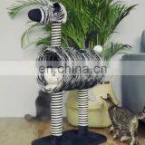 Low price cute shape giraffe cat climbing frame cat tree house with scratching posts and cat tower nest