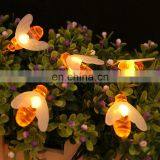 Solar Honey Bee LED String Lights Christmas Outdoor Garden Decoration Fairy Lights Garland thumbnail-3