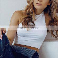 Summer Slim Render Short Top Sexy Women Sleeveless O Croptops Tank Tops Solid Black/White Crop Vest Tops Wholesale thumbnail-5