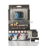 16mp Pixels 4k Ultra hd Waterproof Wifi Action Camera With 2.0inch Lcd &170 Degree Wide Angle Lens, 1080p 60fps and 2.7k 30fps