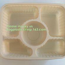 Biodegradable Disposable Trays, PLA Corn Starch Biodegradable Meat Tray, Cornstarch Disposable Biodegradable Plate thumbnail-4