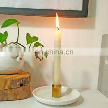 Wholesale Home Decor Inspirational Ceramic Bandejas White Black Gild Ceramic Candle Bowl Candle Holders For Nordic Home Decor thumbnail-3