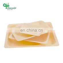 Yada Customized Wooden Natural Luxury Food Serving Dinner Bowl Fruit Round Poplar Plate Set Poplar Tray thumbnail-2