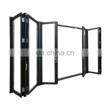 Yantai Feilong Commercial Accordion Sliding Soundproof Thermal Break Tempered Glass Aluminium Bi-Folding Doors