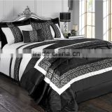 Black quilted lace comforter