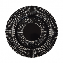 13 Inch Handmade Elegant White Tableware Golden Glass Charger Plate for Wedding Party Hotel thumbnail-4