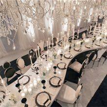 Glass Candle Stick Holders Centerpieces Clear Crystal Candelabra Table Decorations for Wedding Party Events Decorative thumbnail-4