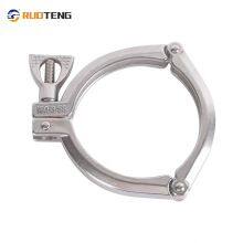 [RUOTENG] ISO Heavy Duty Three Piece Sanitary Stainless Steel 304/316L Pipe Fitting 3 PCS Part Ferrule Clamp thumbnail-2