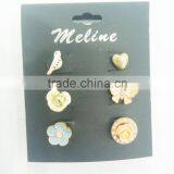TRIO EARRING,BIRD,HEART,FLOWER,BUTTERFLY thumbnail-1