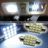 2x White 16-SMD 1.50" 36mm 6418 C5W LED Bulbs For Car License Plate Light OYXL thumbnail-1