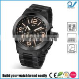 Build your watch brand easily stainless steel watch man big case multifunctional movement