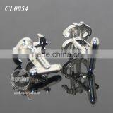 Hollow Out Dollar Sign Shaped Souvenir Zinc Alloy Metal Engrave Financial Cufflink For Mens Shirts thumbnail-5