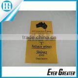 Custom Adhesive Metal Wine Label Sticker Self-adhesive Aluminum Sticker Labels Bottle Labels Metal Logo Plate