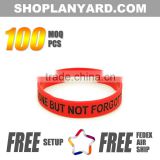 Give Away Logo Print Silicone Custom Wristband
