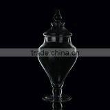 Clear Transparent Storage Jar Christmas Gift With Lid Sodalime Glass Unique Handblown Manufacturing thumbnail-1