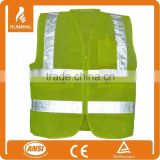 120GSM mesh fabric reflective safety vest with pockets