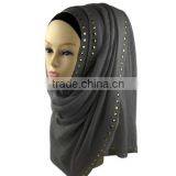 >>New Arrival Fashion Shining Women Plain Muslin Hijab Scarf/ thumbnail-6