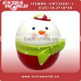 Christmas Ceramic Snowman Jar